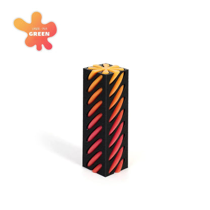 3D Printed Impossible Pyramid Fidget Toy | Helix Sculpture 3D Printed Impossible Pyramid Pass-through Sculpture Square Pillar Helix Screw Fidget Toy Spiral Cone Decompression Ornament
