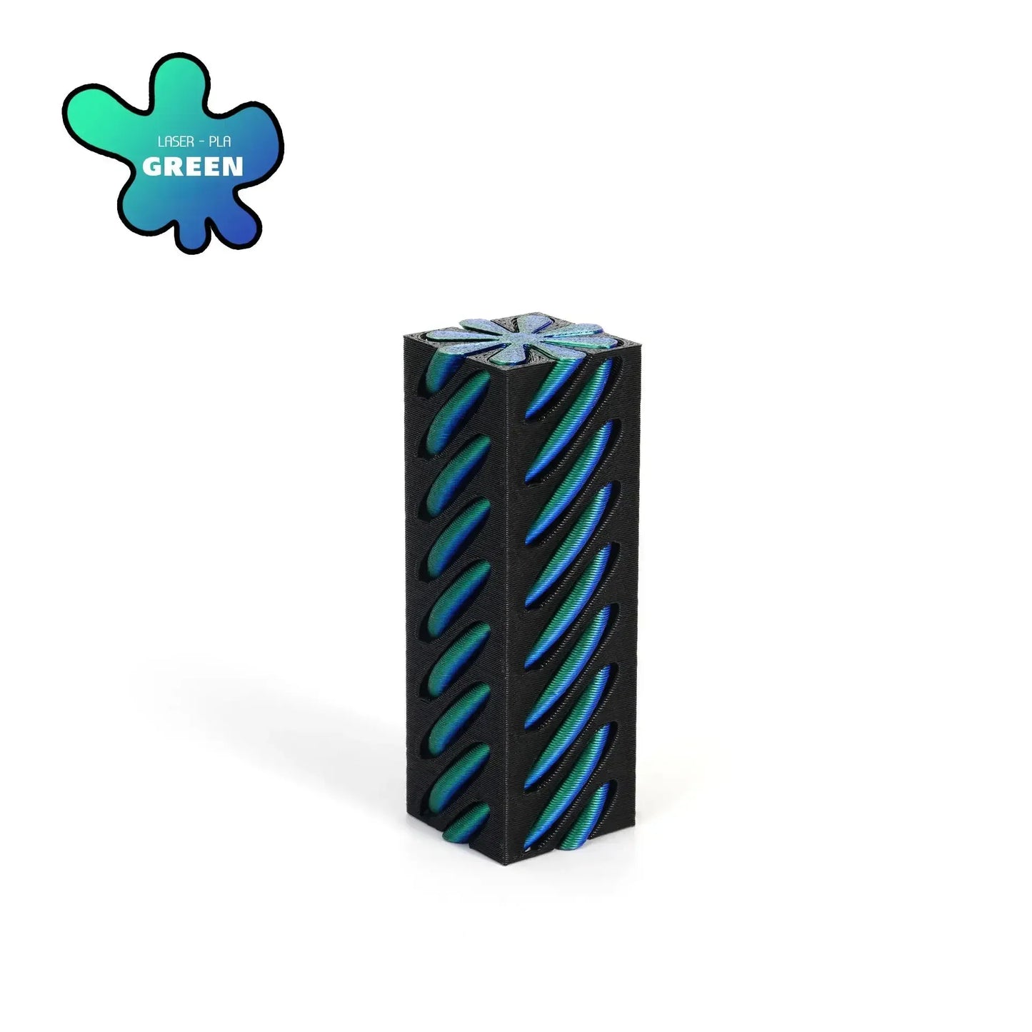 3D Printed Impossible Pyramid Fidget Toy | Helix Sculpture 3D Printed Impossible Pyramid Pass-through Sculpture Square Pillar Helix Screw Fidget Toy Spiral Cone Decompression Ornament