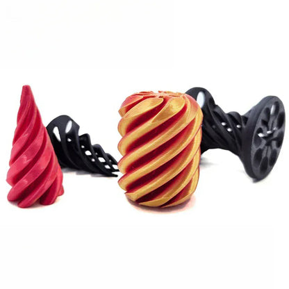 3D Printed Spiral Cone Toy | Impossible Pyramid Fidget 3D Printed Spiral Cone Toy Impossible Pyramid Passthrough Sculpture Pass Through Pyramid Fidget Toy Mini Vortex Thread Illusion