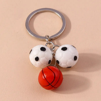 3D Resin Sports Ball Keychain — Football & Basketball Key Ring Gift 3D Resin Sports Ball Keychain — Football & Basketball Key Ring Charm for Men, Women & Bags