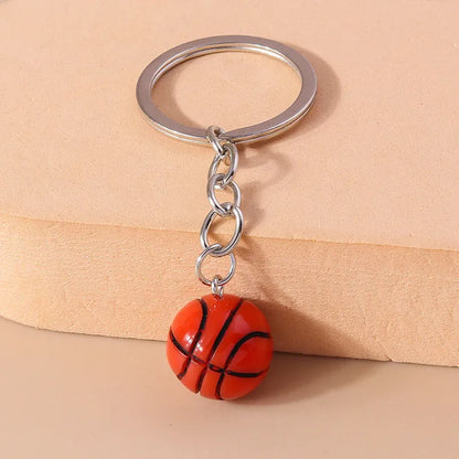 3D Resin Sports Ball Keychain — Football & Basketball Key Ring Gift 3D Resin Sports Ball Keychain — Football & Basketball Key Ring Charm for Men, Women & Bags