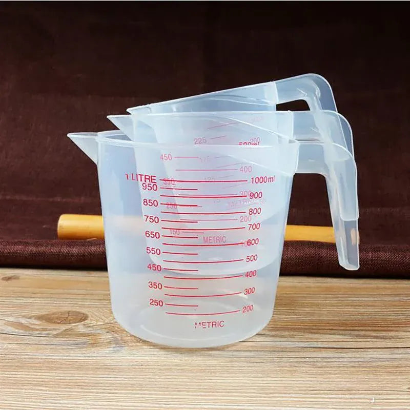 3pcs 250/500/1000ml Baking Liquid Measuring Cups PVC Scale Cup Plastic Measuring Volume Beaker Kitchen Baking Tools 3pcs 250/500/1000ml Baking Liquid Measuring Cups PVC Scale Cup Plastic Measuring Volume Beaker Kitchen Baking Tools