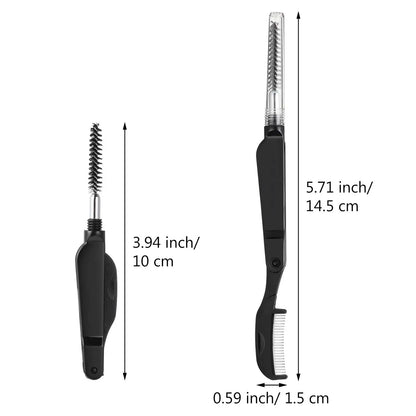 3PCS Stainless Steel Dual-Ended Eyelash Comb & Eyebrow Brush 3PCS Stainless Steel Dual-Ended Eyelash Comb & Eyebrow Brush