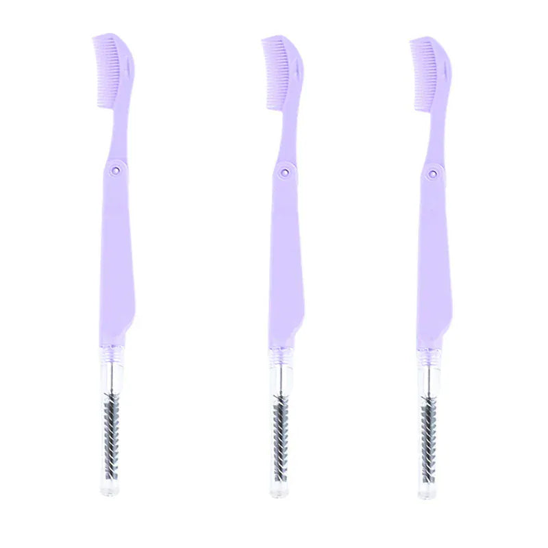 3PCS Stainless Steel Dual-Ended Eyelash Comb & Eyebrow Brush 3PCS Stainless Steel Dual-Ended Eyelash Comb & Eyebrow Brush