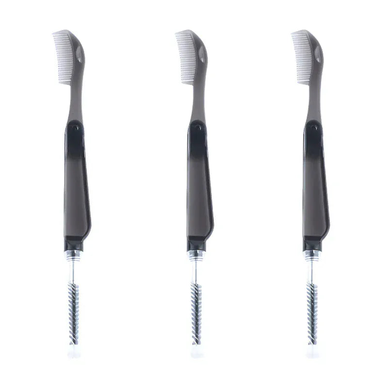 3PCS Stainless Steel Dual-Ended Eyelash Comb & Eyebrow Brush 3PCS Stainless Steel Dual-Ended Eyelash Comb & Eyebrow Brush