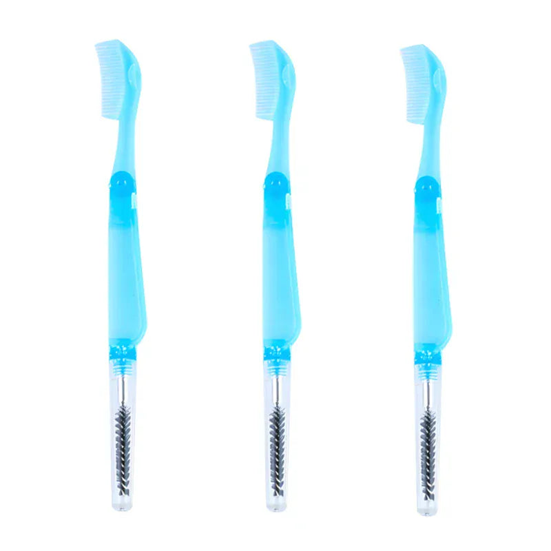 3PCS Stainless Steel Dual-Ended Eyelash Comb & Eyebrow Brush 3PCS Stainless Steel Dual-Ended Eyelash Comb & Eyebrow Brush