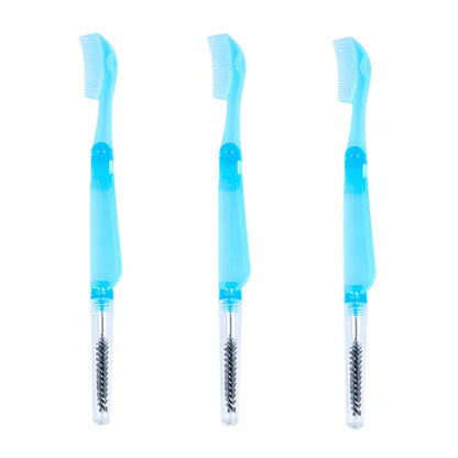3PCS Stainless Steel Dual-Ended Eyelash Comb & Eyebrow Brush 3PCS Stainless Steel Dual-Ended Eyelash Comb & Eyebrow Brush