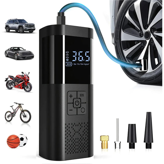 3X Faster 150PSI Cordless Tire Inflator – Digital Air Compressor with LED | Wahooly 3X Faster Cordless Tire Inflator – 150PSI Digital Air Compressor with LED & Auto Shut-Off