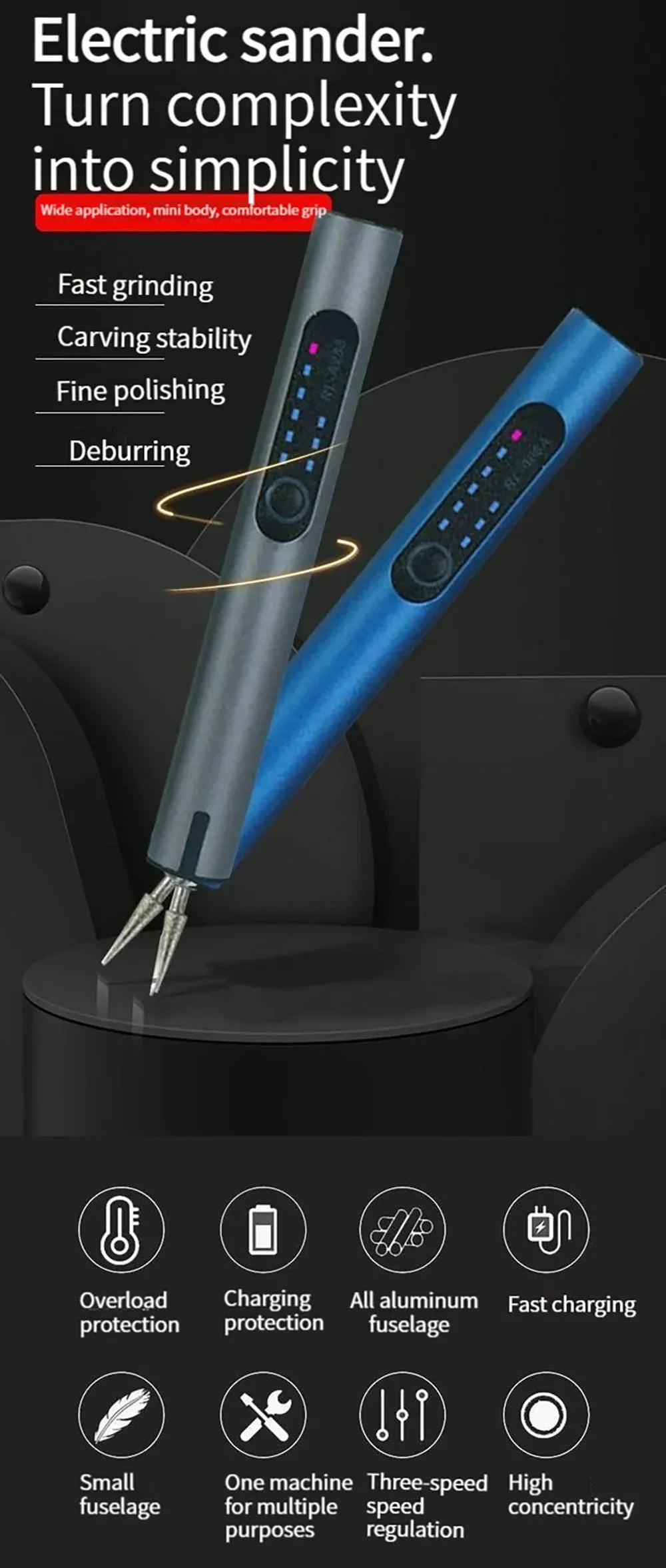 4.2V 5000-10000-18000r Electric Mini Grinder Engraving Pen Wireless Grinder Cordless Micro Rotary Tools Drill for Jewelry Metal 4.2V 5000-10000-18000r Electric Mini Grinder Engraving Pen Wireless Grinder Cordless Micro Rotary Tools Drill for Jewelry Metal