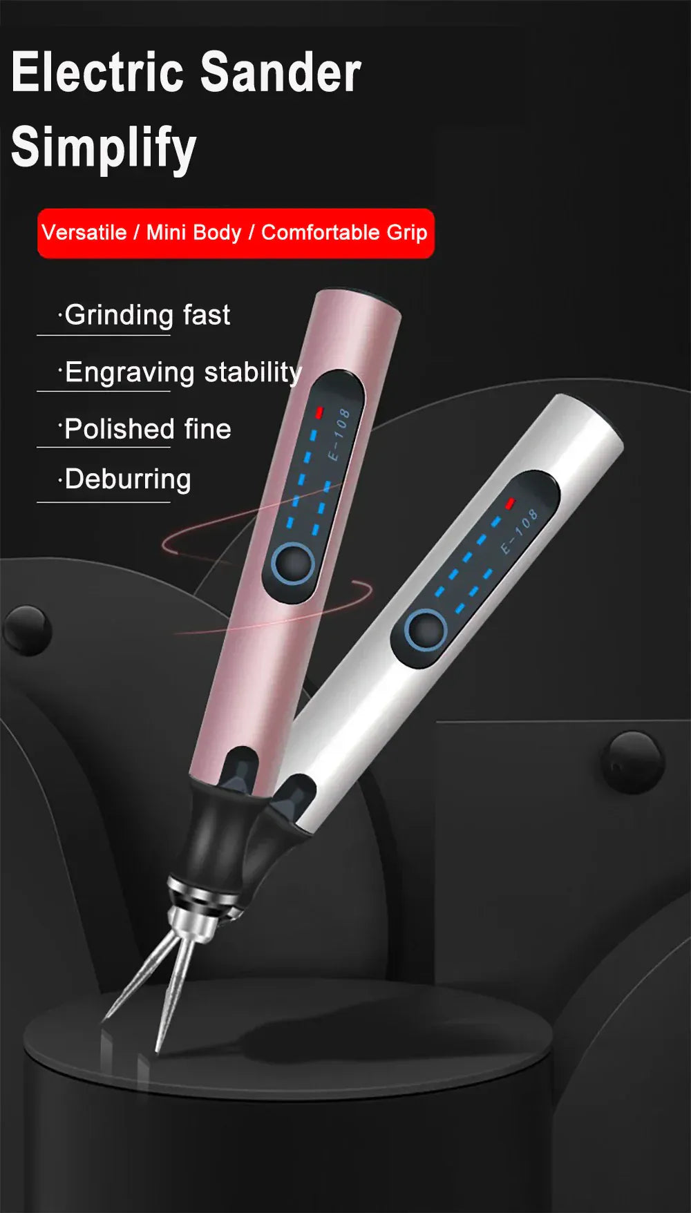 4.2V 5000-10000-18000r Electric Mini Grinder Engraving Pen Wireless Grinder Cordless Micro Rotary Tools Drill for Jewelry Metal 4.2V 5000-10000-18000r Electric Mini Grinder Engraving Pen Wireless Grinder Cordless Micro Rotary Tools Drill for Jewelry Metal