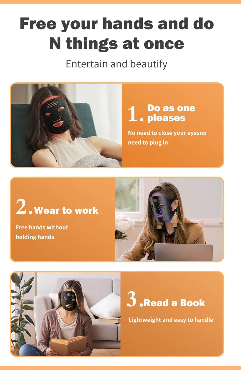 4 Colors Silicone LED Face Mask LED 4 Colors Silicone LED Face Mask LED