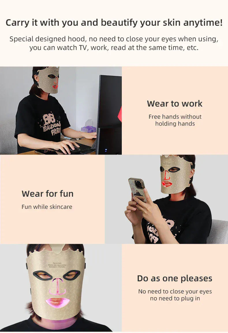 4 Colors Silicone LED Face Mask LED 4 Colors Silicone LED Face Mask LED