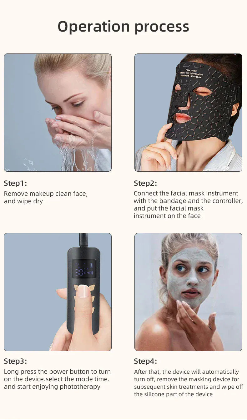 4 Colors Silicone LED Face Mask LED 4 Colors Silicone LED Face Mask LED