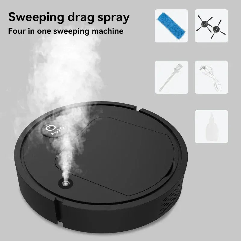 4-in-1 Automatic Intelligent Sweeping Robot Mopping Vacuuming Strong Cleaning Air Purification Spray Humidification Floor Mop 4-in-1 Automatic Intelligent Sweeping Robot Mopping Vacuuming Strong Cleaning Air Purification Spray Humidification Floor Mop