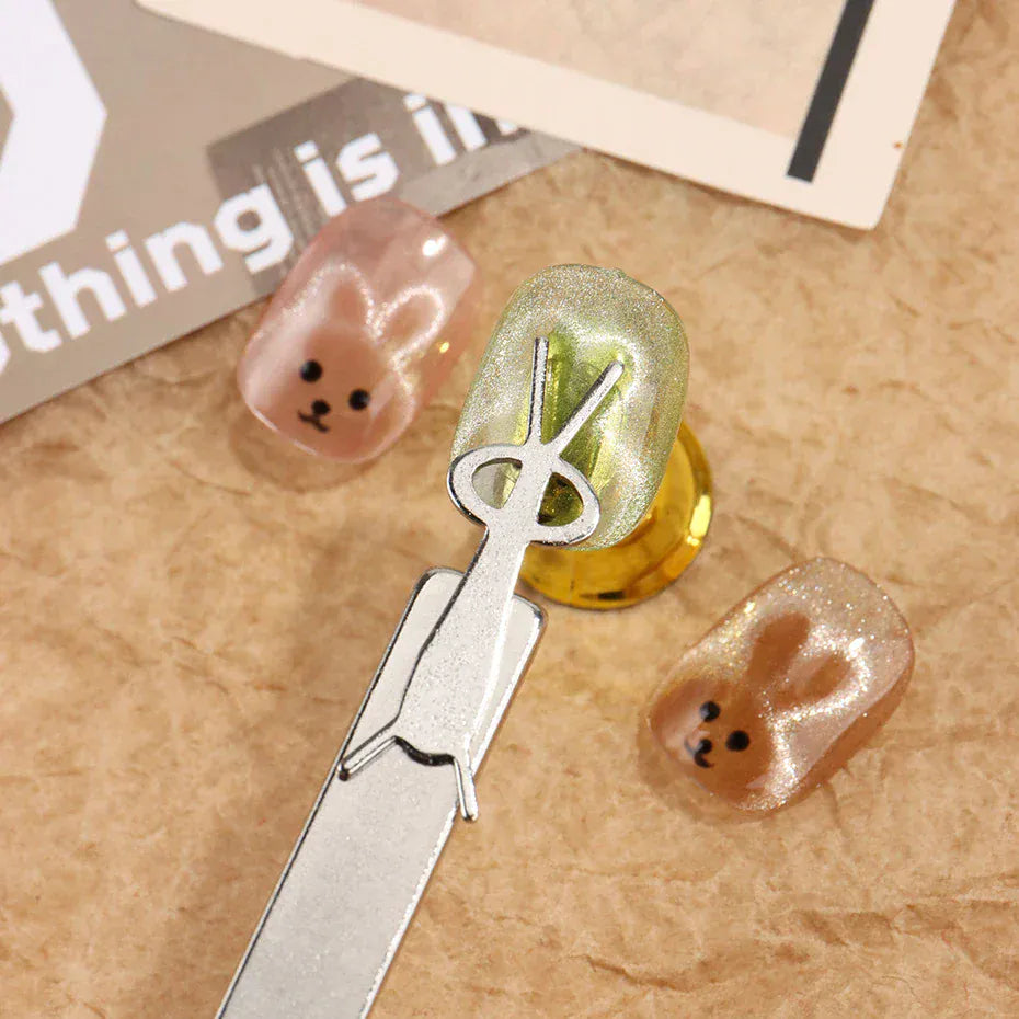 4 pcs Kawaii Rabbit Bear Shape Cat Eye Nail Magnet Folded Ear Rabbit Cat Eye Nail Effects Polish Autumn Party Manicure DIY Acces 4 pcs Kawaii Rabbit Bear Shape Cat Eye Nail Magnet Folded Ear Rabbit Cat Eye Nail Effects Polish Autumn Party Manicure DIY Acces