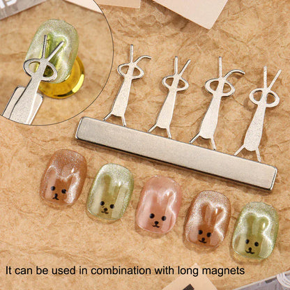 4 pcs Kawaii Rabbit Bear Shape Cat Eye Nail Magnet Folded Ear Rabbit Cat Eye Nail Effects Polish Autumn Party Manicure DIY Acces 4 pcs Kawaii Rabbit Bear Shape Cat Eye Nail Magnet Folded Ear Rabbit Cat Eye Nail Effects Polish Autumn Party Manicure DIY Acces