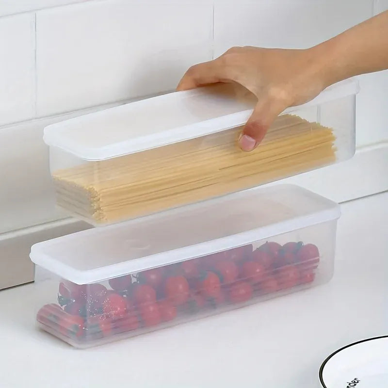 4 Pcs Long Rectangular Food Storage Containers, Plastic Reusable Refrigerator Organizer Boxes Kitchen Accessories 4 Pcs Long Rectangular Food Storage Containers, Plastic Reusable Refrigerator Organizer Boxes Kitchen Accessories