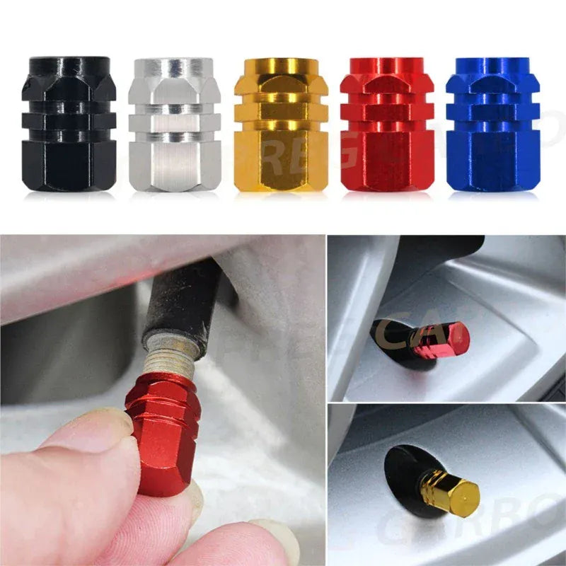 4Pcs Car Tire Valve Stems Cap Knurling Style Tire Valve Cap Aluminum Tire Wheel Stem Air Valve Cap Car Accessories 4Pcs Car Tire Valve Stems Cap Knurling Style Tire Valve Cap Aluminum Tire Wheel Stem Air Valve Cap Car Accessories