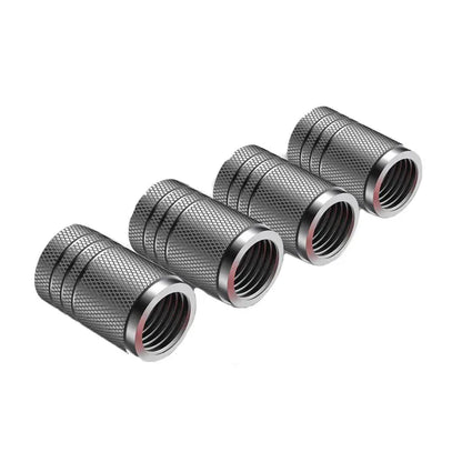 4Pcs Car Tire Valve Stems Cap Knurling Style Tire Valve Cap Aluminum Tire Wheel Stem Air Valve Cap car Universal accessories 4Pcs Car Tire Valve Stems Cap Knurling Style Tire Valve Cap Aluminum Tire Wheel Stem Air Valve Cap car Universal accessories