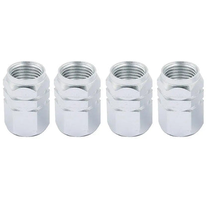4Pcs Car Tire Valve Stems Cap Knurling Style Tire Valve Cap Aluminum Tire Wheel Stem Air Valve Cap Car Universal Accessories 4Pcs Car Tire Valve Stems Cap Knurling Style Tire Valve Cap Aluminum Tire Wheel Stem Air Valve Cap Car Universal Accessories