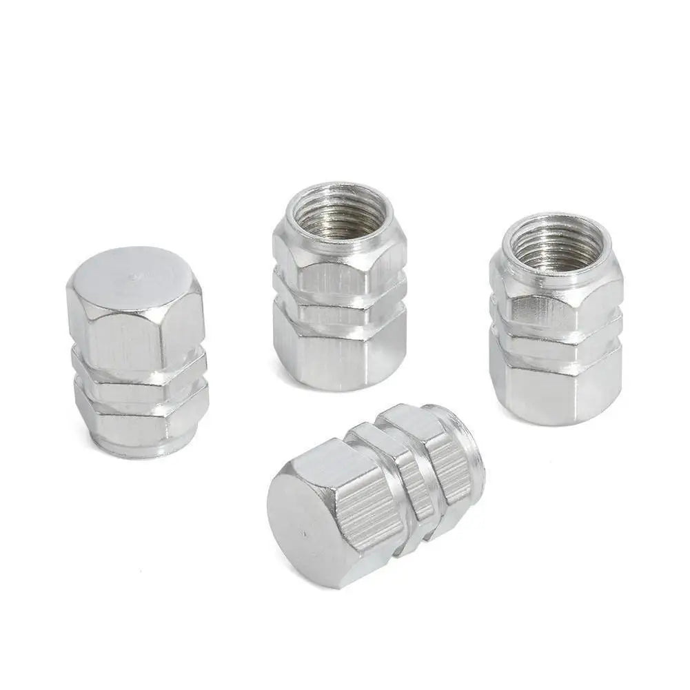 4Pcs Car Tire Valve Stems Cap Knurling Style Tire Valve Cap Aluminum Tire Wheel Stem Air Valve Cap Car Universal Accessories 4Pcs Car Tire Valve Stems Cap Knurling Style Tire Valve Cap Aluminum Tire Wheel Stem Air Valve Cap Car Universal Accessories