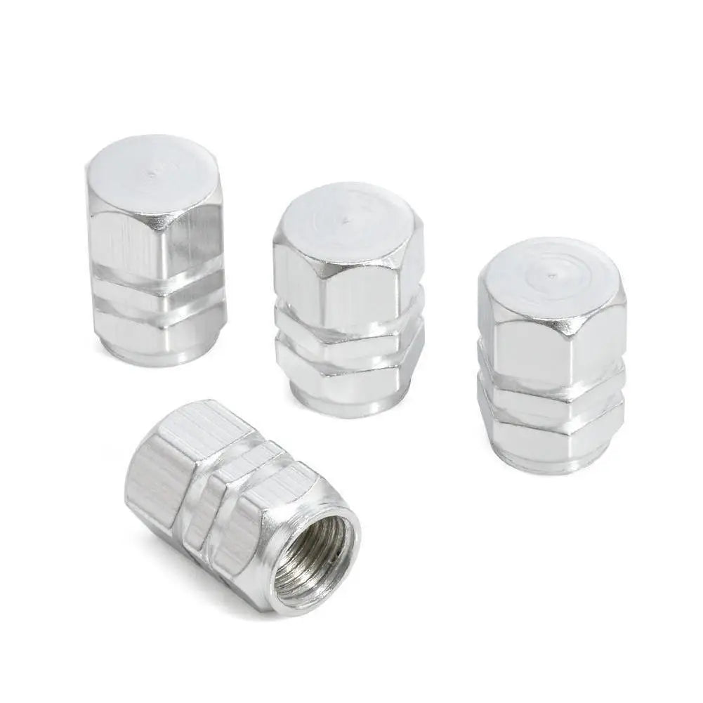 4Pcs Car Tire Valve Stems Cap Knurling Style Tire Valve Cap Aluminum Tire Wheel Stem Air Valve Cap Car Universal Accessories 4Pcs Car Tire Valve Stems Cap Knurling Style Tire Valve Cap Aluminum Tire Wheel Stem Air Valve Cap Car Universal Accessories