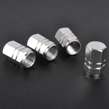 4Pcs Car Tire Valve Stems Cap Knurling Style Tire Valve Cap Aluminum Tire Wheel Stem Air Valve Cap Car Universal Accessories 4Pcs Car Tire Valve Stems Cap Knurling Style Tire Valve Cap Aluminum Tire Wheel Stem Air Valve Cap Car Universal Accessories