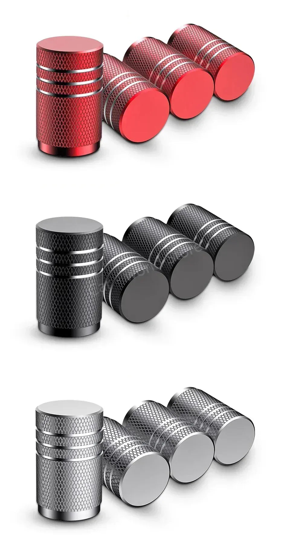 4Pcs Car Tire Valve Stems Cap Knurling Style Tire Valve Cap Aluminum Tire Wheel Stem Air Valve Cap Car Universal Accessories 4Pcs Car Tire Valve Stems Cap Knurling Style Tire Valve Cap Aluminum Tire Wheel Stem Air Valve Cap Car Universal Accessories