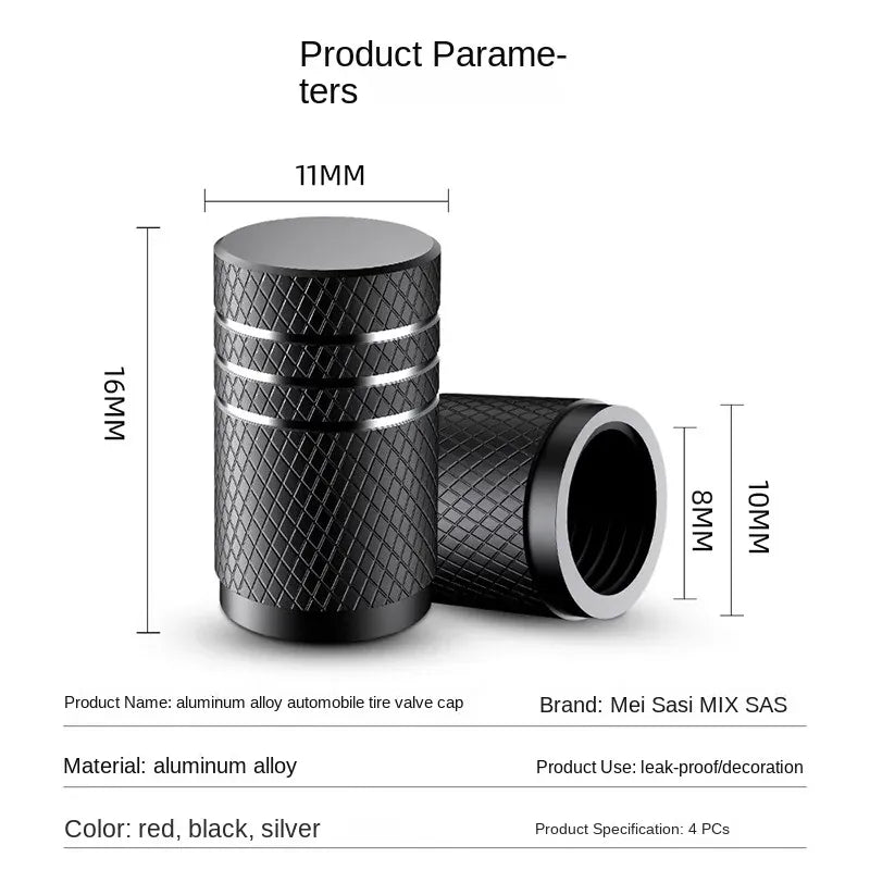 4Pcs Car Tire Valve Stems Cap Knurling Style Tire Valve Cap Aluminum Tire Wheel Stem Air Valve Cap car Universal accessories 4Pcs Car Tire Valve Stems Cap Knurling Style Tire Valve Cap Aluminum Tire Wheel Stem Air Valve Cap car Universal accessories
