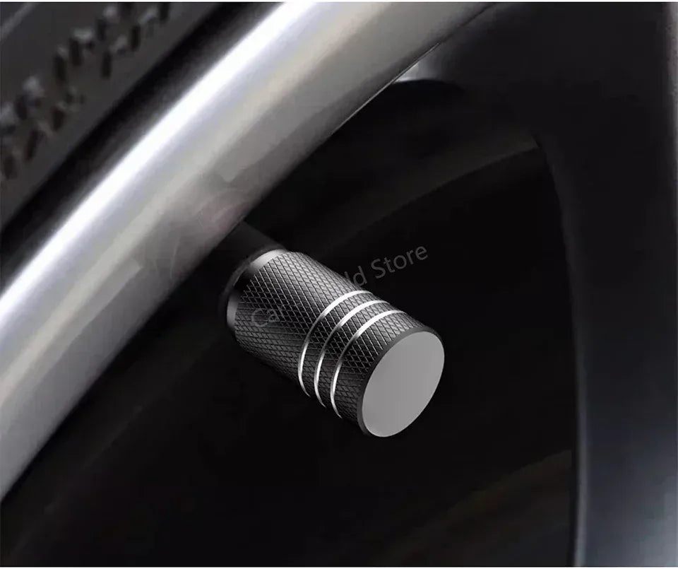 4Pcs Car Tire Valve Stems Cap Knurling Style Tire Valve Cap Aluminum Tire Wheel Stem Air Valve Cap Car Universal Accessories 4Pcs Car Tire Valve Stems Cap Knurling Style Tire Valve Cap Aluminum Tire Wheel Stem Air Valve Cap Car Universal Accessories