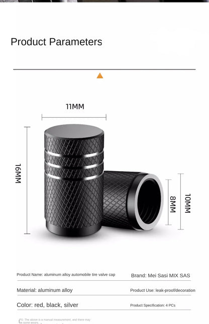 4Pcs Car Tire Valve Stems Cap Knurling Style Tire Valve Cap Aluminum Tire Wheel Stem Air Valve Cap car Universal accessories 4Pcs Car Tire Valve Stems Cap Knurling Style Tire Valve Cap Aluminum Tire Wheel Stem Air Valve Cap car Universal accessories