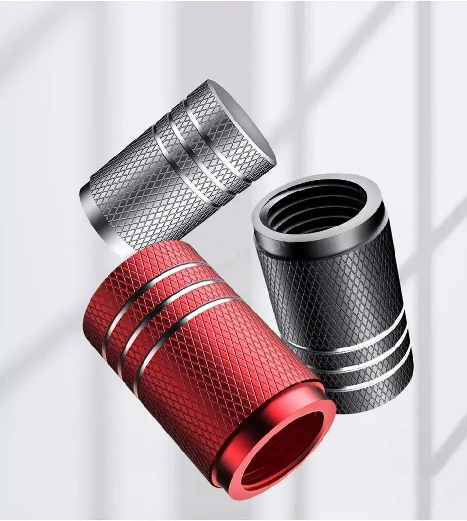 4Pcs Car Tire Valve Stems Cap Knurling Style Tire Valve Cap Aluminum Tire Wheel Stem Air Valve Cap Car Universal Accessories 4Pcs Car Tire Valve Stems Cap Knurling Style Tire Valve Cap Aluminum Tire Wheel Stem Air Valve Cap Car Universal Accessories
