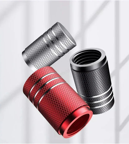 4Pcs Car Tire Valve Stems Cap Knurling Style Tire Valve Cap Aluminum Tire Wheel Stem Air Valve Cap Car Universal Accessories 4Pcs Car Tire Valve Stems Cap Knurling Style Tire Valve Cap Aluminum Tire Wheel Stem Air Valve Cap Car Universal Accessories