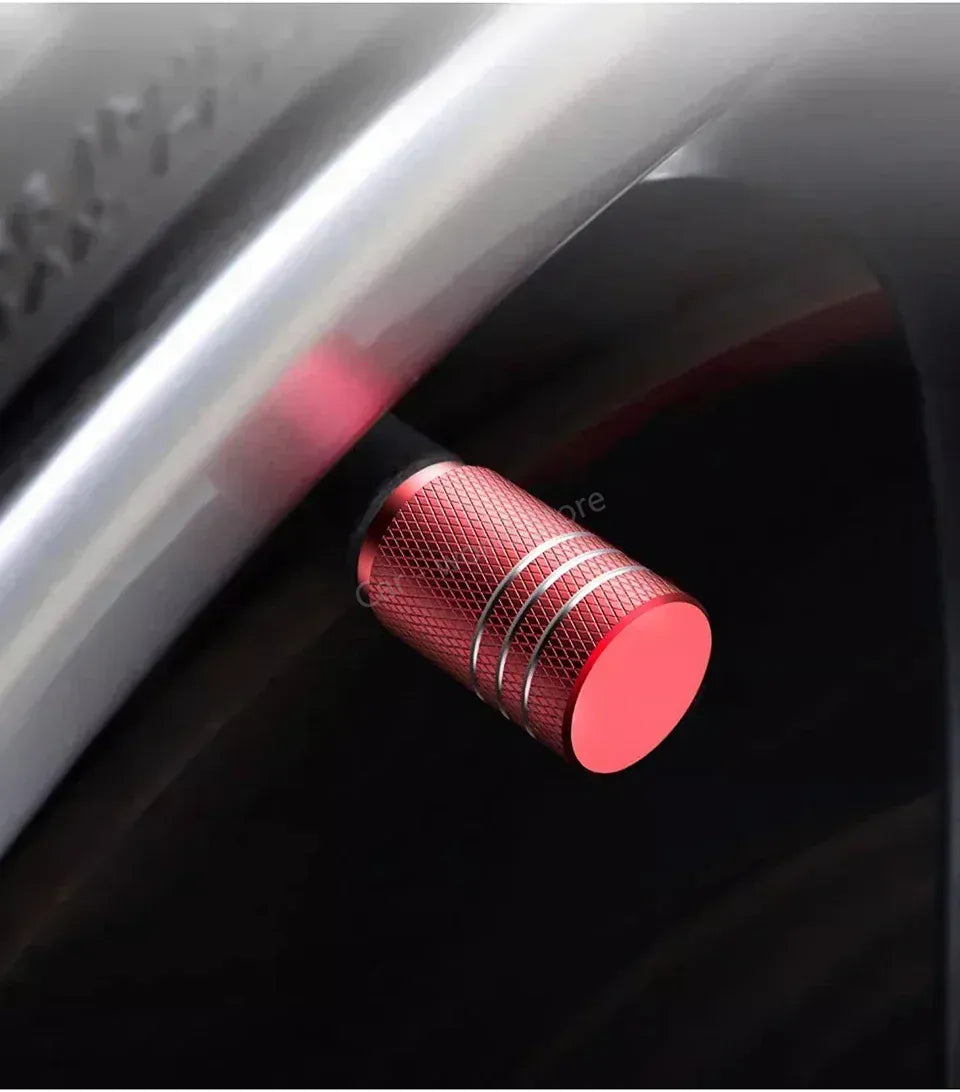 4Pcs Car Tire Valve Stems Cap Knurling Style Tire Valve Cap Aluminum Tire Wheel Stem Air Valve Cap Car Universal Accessories 4Pcs Car Tire Valve Stems Cap Knurling Style Tire Valve Cap Aluminum Tire Wheel Stem Air Valve Cap Car Universal Accessories