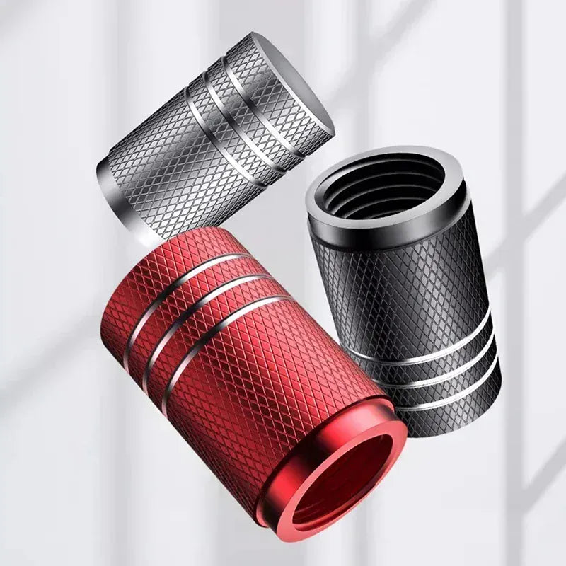 4Pcs Car Tire Valve Stems Cap Knurling Style Tire Valve Cap Aluminum Tire Wheel Stem Air Valve Cap Car Universal Accessories 4Pcs Car Tire Valve Stems Cap Knurling Style Tire Valve Cap Aluminum Tire Wheel Stem Air Valve Cap Car Universal Accessories