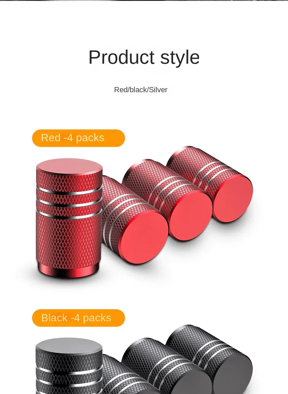 4Pcs Car Tire Valve Stems Cap Knurling Style Tire Valve Cap Aluminum Tire Wheel Stem Air Valve Cap car Universal accessories 4Pcs Car Tire Valve Stems Cap Knurling Style Tire Valve Cap Aluminum Tire Wheel Stem Air Valve Cap car Universal accessories