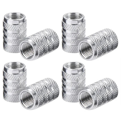 4Pcs Knurling Style Tire Valve Cap Aluminum Silver Car Tire Valve Stems Cap Tire Wheel Stem Air Valve Cap tire valve caps 4Pcs Knurling Style Tire Valve Cap Aluminum Silver Car Tire Valve Stems Cap Tire Wheel Stem Air Valve Cap tire valve caps