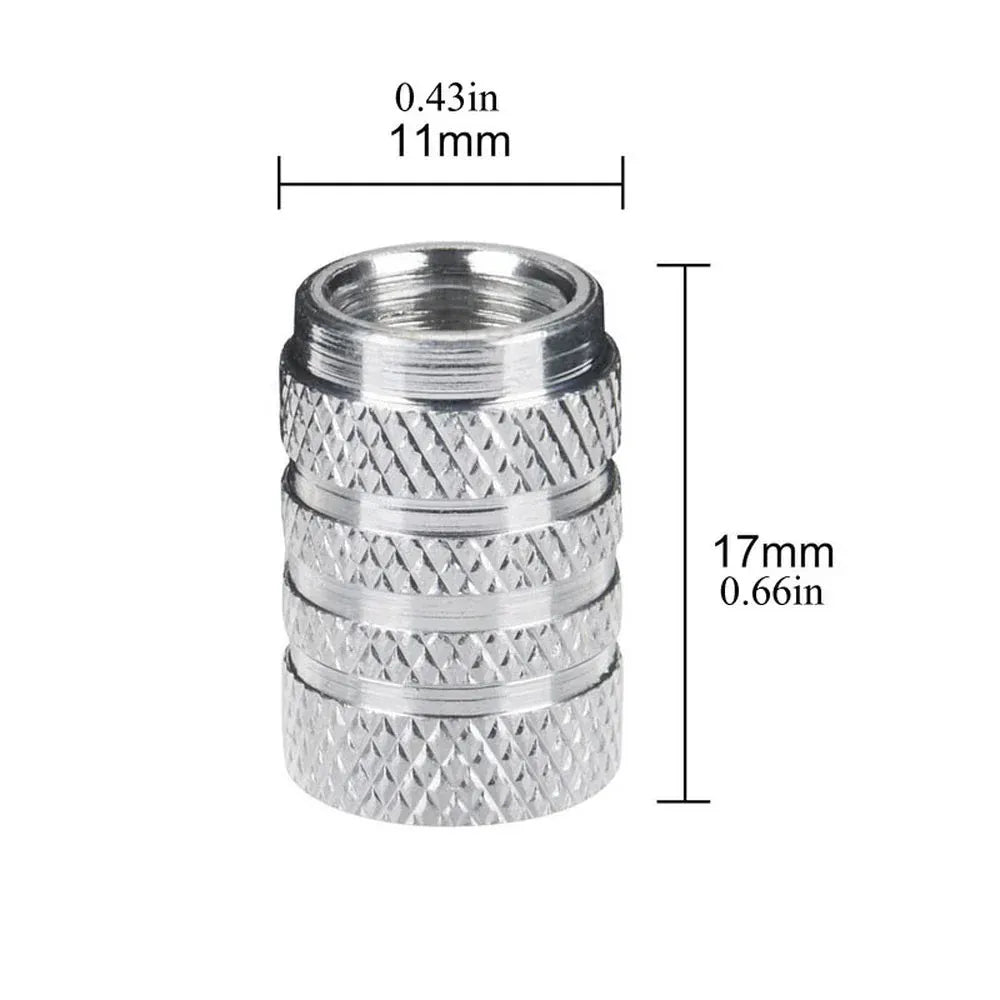 4Pcs Knurling Style Tire Valve Cap Aluminum Silver Car Tire Valve Stems Cap Tire Wheel Stem Air Valve Cap tire valve caps 4Pcs Knurling Style Tire Valve Cap Aluminum Silver Car Tire Valve Stems Cap Tire Wheel Stem Air Valve Cap tire valve caps