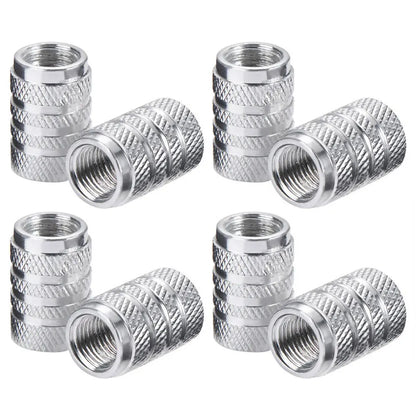 4Pcs Knurling Style Tire Valve Cap Aluminum Silver Car Tire Valve Stems Cap Tire Wheel Stem Air Valve Cap tire valve caps 4Pcs Knurling Style Tire Valve Cap Aluminum Silver Car Tire Valve Stems Cap Tire Wheel Stem Air Valve Cap tire valve caps
