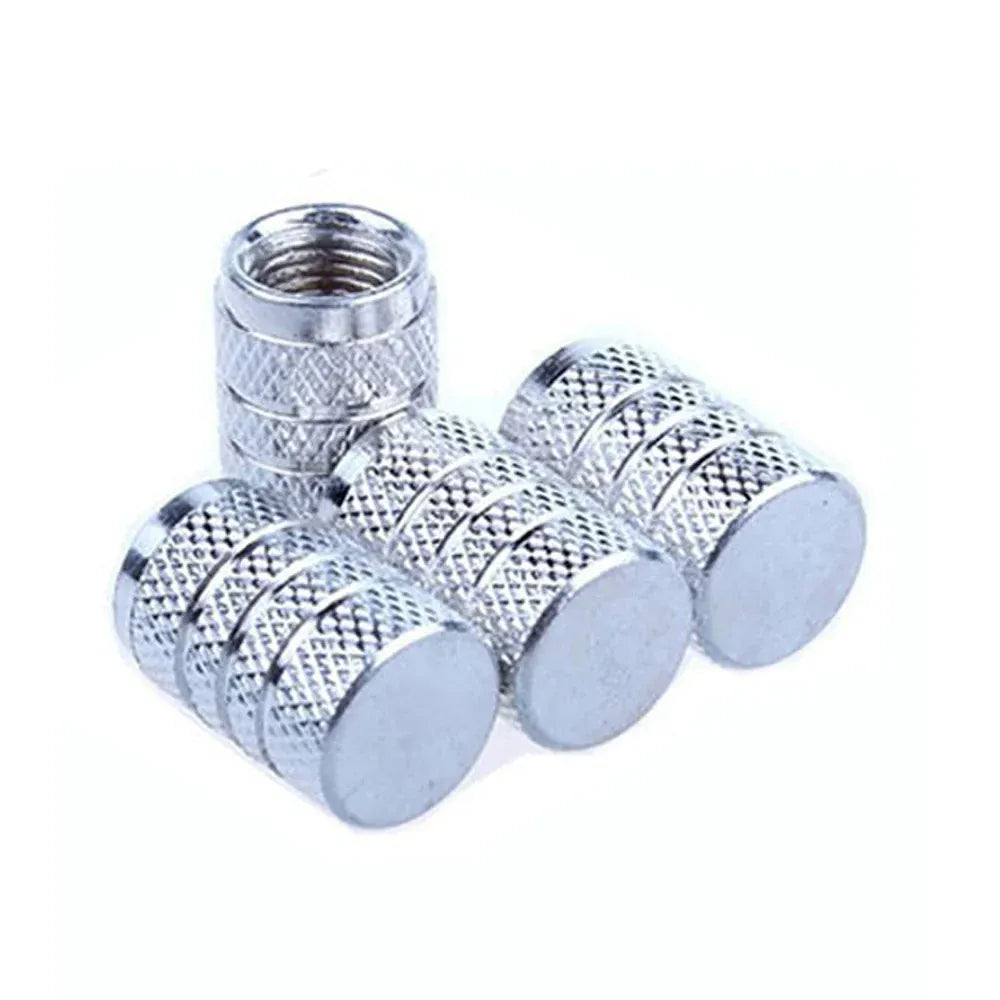 4Pcs Knurling Style Tire Valve Cap Aluminum Silver Car Tire Valve Stems Cap Tire Wheel Stem Air Valve Cap tire valve caps 4Pcs Knurling Style Tire Valve Cap Aluminum Silver Car Tire Valve Stems Cap Tire Wheel Stem Air Valve Cap tire valve caps