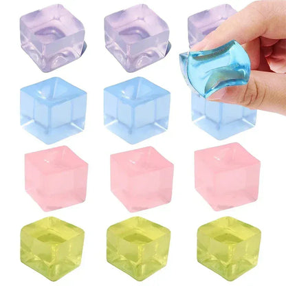 5/10Pcs Ice Cube Shaped Fidget Toy Square Stress Relief Ball Squishy Squeeze  Anxiety ADHD Stress Relief Sensory Adults Toys 5/10Pcs Ice Cube Shaped Fidget Toy Square Stress Relief Ball Squishy Squeeze  Anxiety ADHD Stress Relief Sensory Adults Toys