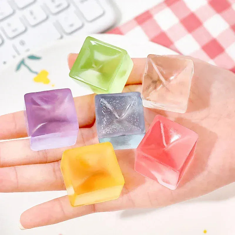 5/10Pcs Ice Cube Shaped Fidget Toy Square Stress Relief Ball Squishy Squeeze  Anxiety ADHD Stress Relief Sensory Adults Toys 5/10Pcs Ice Cube Shaped Fidget Toy Square Stress Relief Ball Squishy Squeeze  Anxiety ADHD Stress Relief Sensory Adults Toys