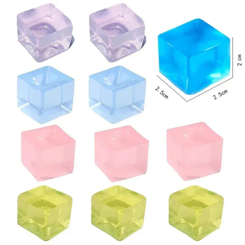 5/10Pcs Ice Cube Shaped Fidget Toy Square Stress Relief Ball Squishy Squeeze  Anxiety ADHD Stress Relief Sensory Adults Toys 5/10Pcs Ice Cube Shaped Fidget Toy Square Stress Relief Ball Squishy Squeeze  Anxiety ADHD Stress Relief Sensory Adults Toys
