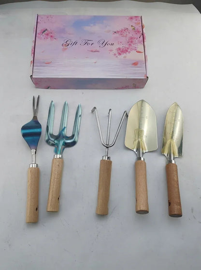 5-Piece Garden Tool Kit — Trowel, Weeder, Pruner & Gloves | Wahooly 5-Piece Garden Tool Kit — Trowel, Weeder, Cultivator, Pruner & Gloves for Complete Plant Care