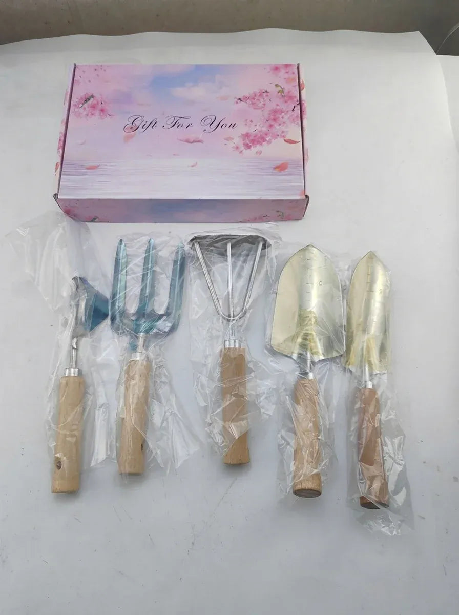 5-Piece Garden Tool Kit — Trowel, Weeder, Pruner & Gloves | Wahooly 5-Piece Garden Tool Kit — Trowel, Weeder, Cultivator, Pruner & Gloves for Complete Plant Care