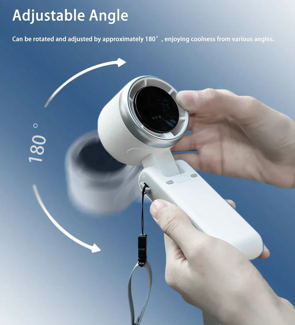 5-Speed Turbo Handheld Fan 13550RPM 10Hr Battery Foldable | Wahooly 5-Speed Turbo Handheld Fan — 13,550 RPM Brushless Motor, 10-Hour Battery, Foldable & Pocket-Sized