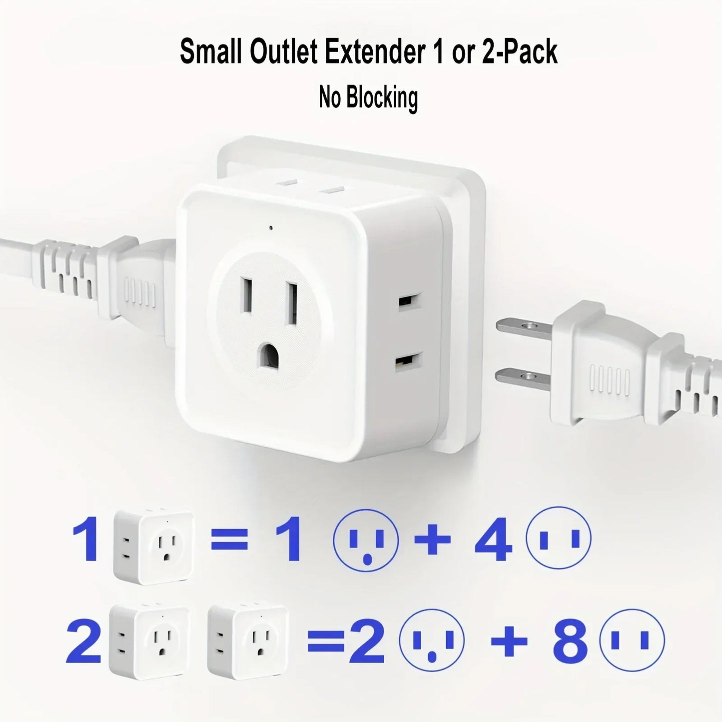 5 Way Multi Plug Outlet Extender, Wall Outlet Expander 5 Way Multi Plug Outlet Extender, Wall Outlet Expander