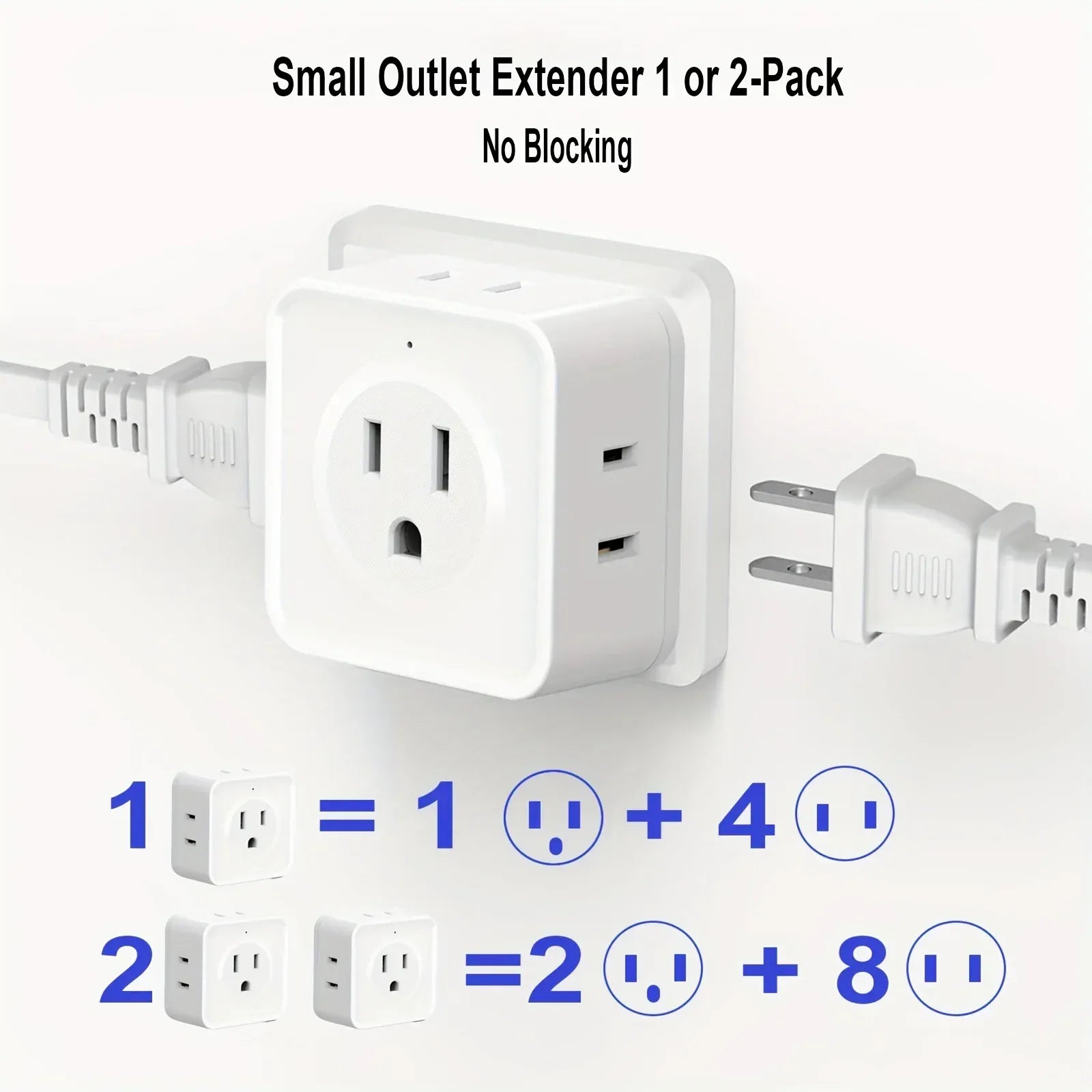 5 Way Multi Plug Outlet Extender, Wall Outlet Expander 5 Way Multi Plug Outlet Extender, Wall Outlet Expander