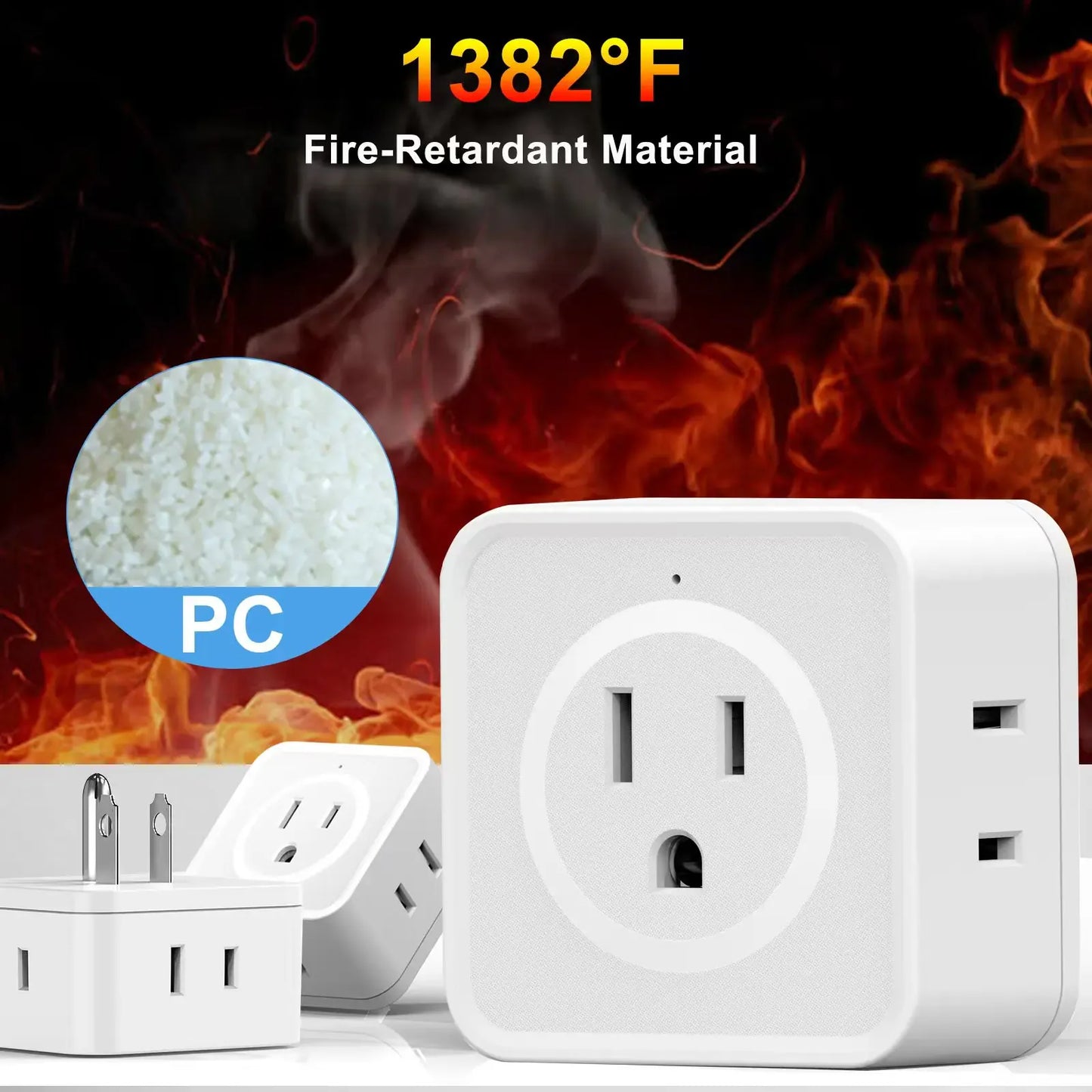 5 Way Multi Plug Outlet Extender, Wall Outlet Expander 5 Way Multi Plug Outlet Extender, Wall Outlet Expander