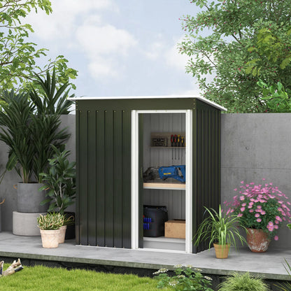 5 X 3ft Garden Storage Shed Sliding Door Sloped Roof Outdoor Tool 5 X 3ft Garden Storage Shed Sliding Door Sloped Roof Outdoor Tool